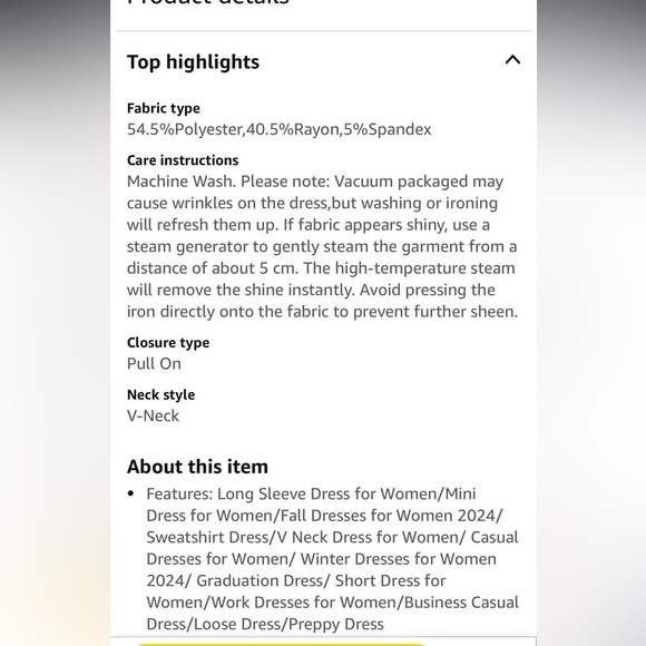 Womens Long Sleeve Lapel Collared V Neck
Sweatshirt Dress Loose new 🆕 - Picture 5 of 6